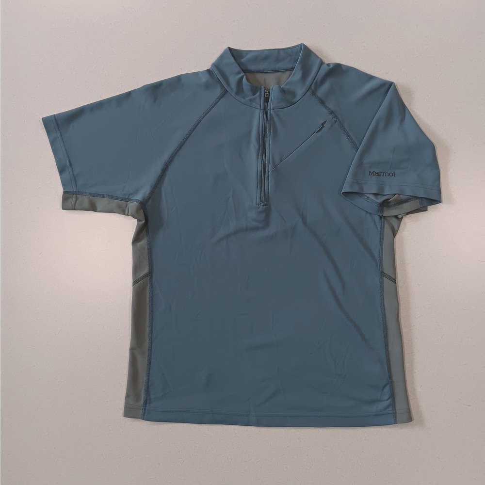 Marmot Athletic Short Sleeve 1/4 Zip Mock Neck Shirt